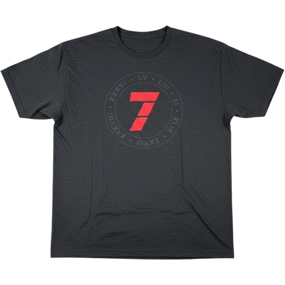 TB12 Tom Brady Super Bowl Roman Numerals T-Shirt Gray XL Mens Performance Tee